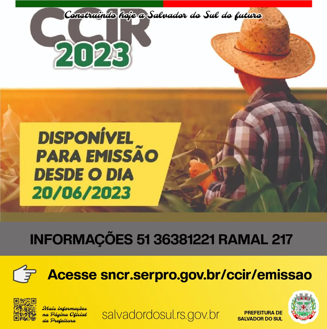 Consulta e emissão do CCIR 2023 já estão liberadas 