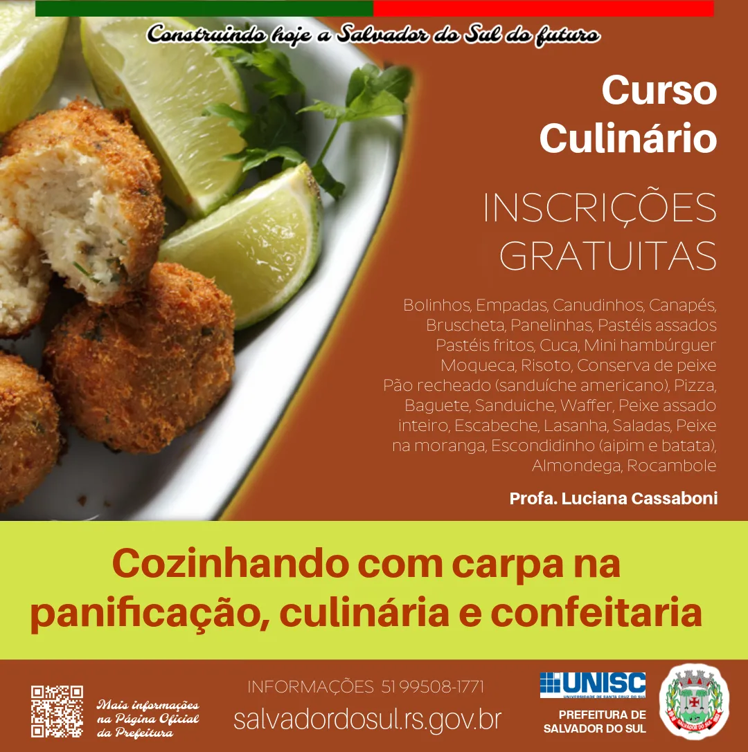 Prefeitura realiza curso de Culinária em parceria com a UNISC